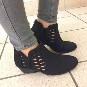 Faux suede cut out bootie (Size 9)